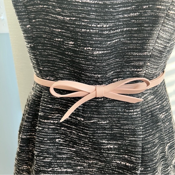 The Limited Tweed Bow Belted Fit and Flare Dress | Size 6 - Picture 5 of 11
